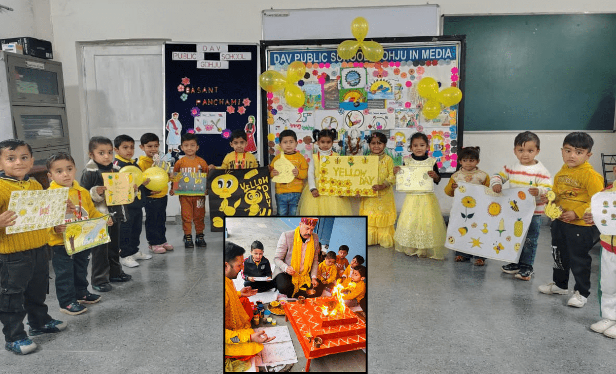 Basant Panchami Celebrated with Enthusiasm at DAV Public School Gohju