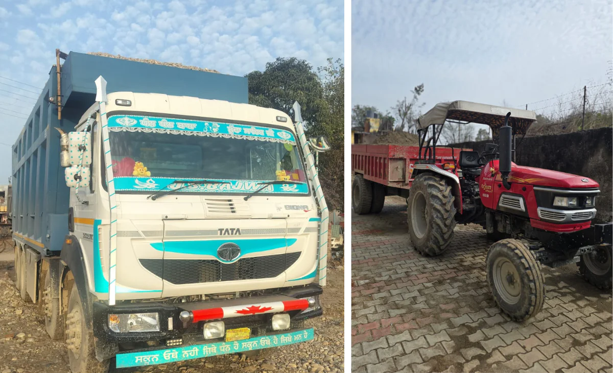 Nurpur Police Continue Crackdown Against Illegal Mining Mafia, 2 Tippers and 4 Tractors Seized