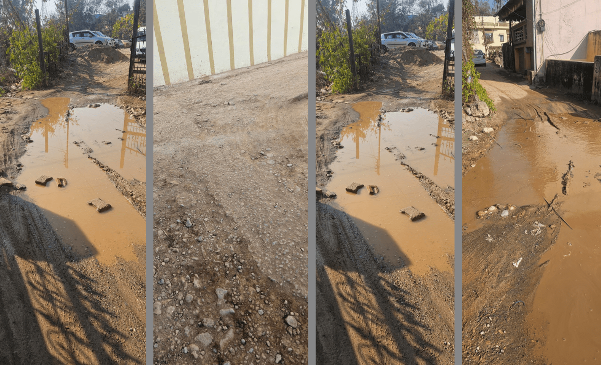 Housing Board Colony Ward No. 2 Road in Dilapidated Condition in Nurpur