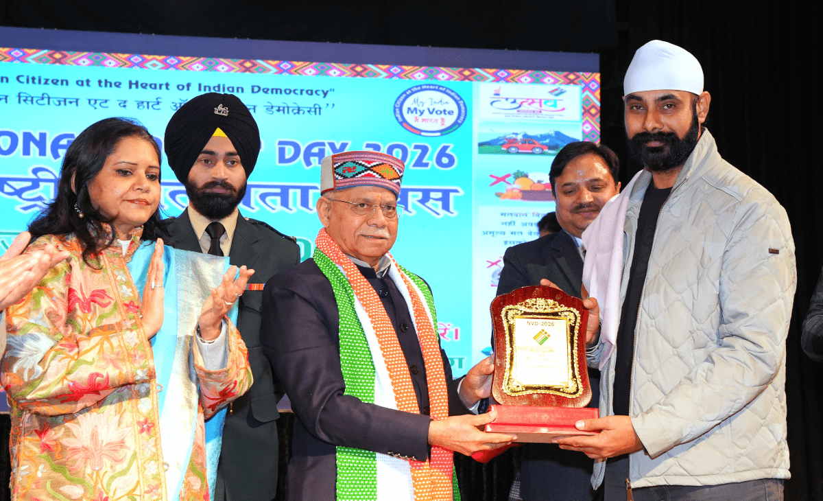 Mandi’s Jaspreet Pal Brings Glory to the District, Honoured With State Award for Inspiring Young Voters