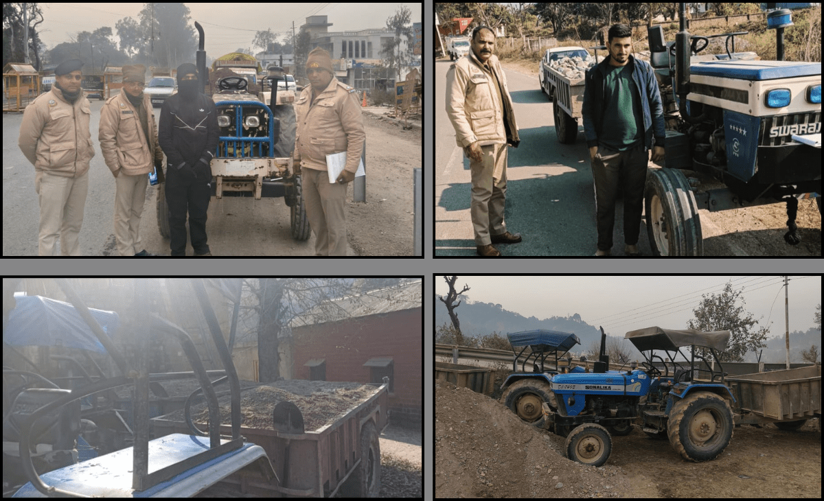 Nurpur Police Intensify Crackdown on Illegal Mining; 6 Tractors Seized