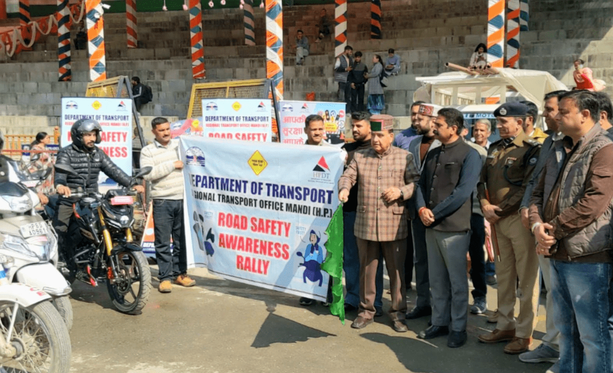 Assembly Speaker Flags Off Road Safety Awareness Rally in Mandi During International Mahashivratri Festival
