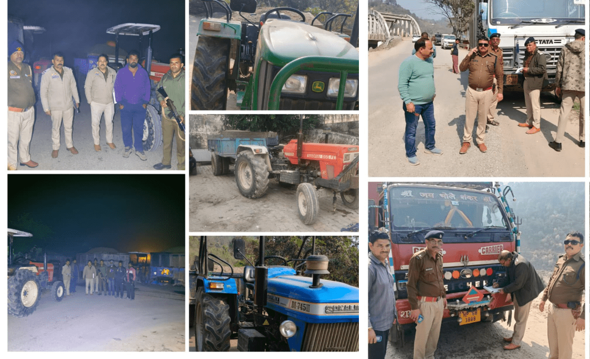 Nurpur police cracks down on illegal mining; 11 vehicles challaned