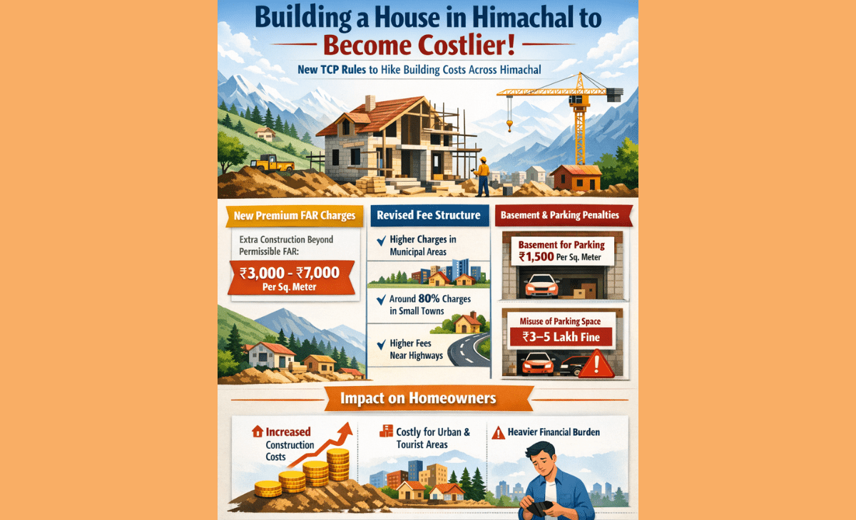 Building a House in Himachal to Become Costlier: Higher Fees for Extra Construction Under New TCP Rules