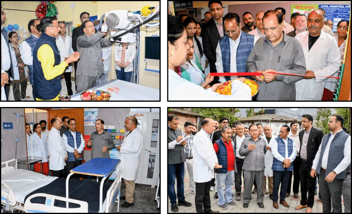 Speaker Kuldeep Singh Pathania inaugurates X-Ray machine at Civil Hospital Chuwari