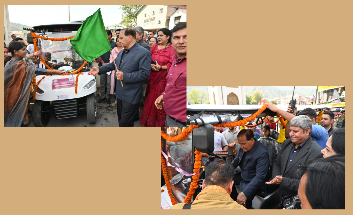 Vidhan Sabha Speaker Kuldeep Singh Pathania inaugurates e-cart service launched by Municipal Council