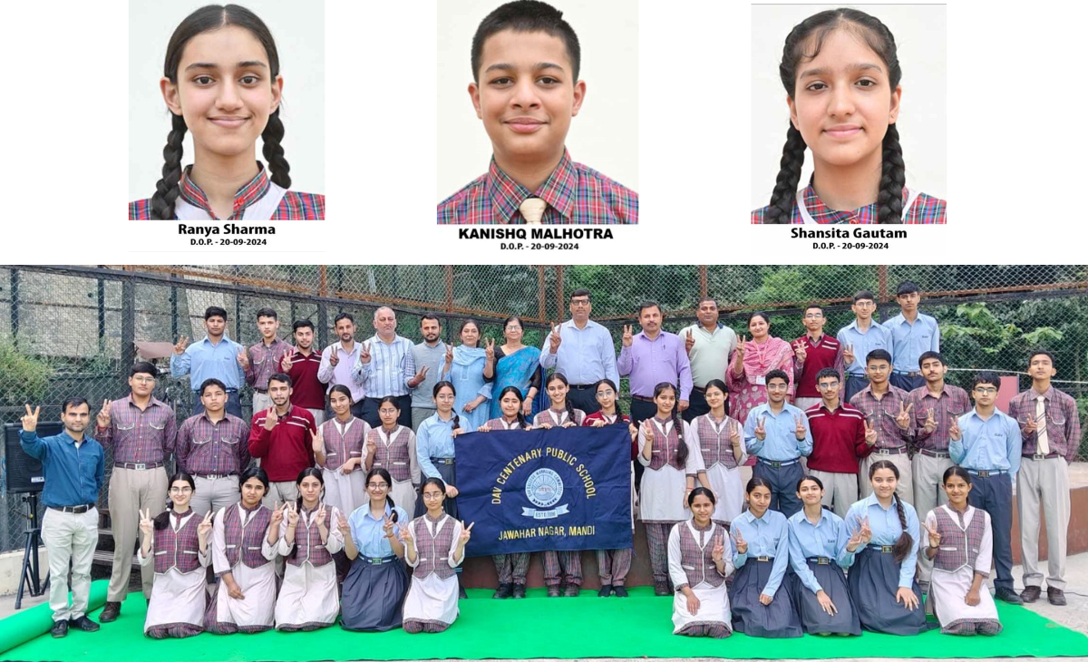 Ranya Sharma Tops with 96.8% as DAV CPS Mandi Continues Legacy with 100% CBSE Result