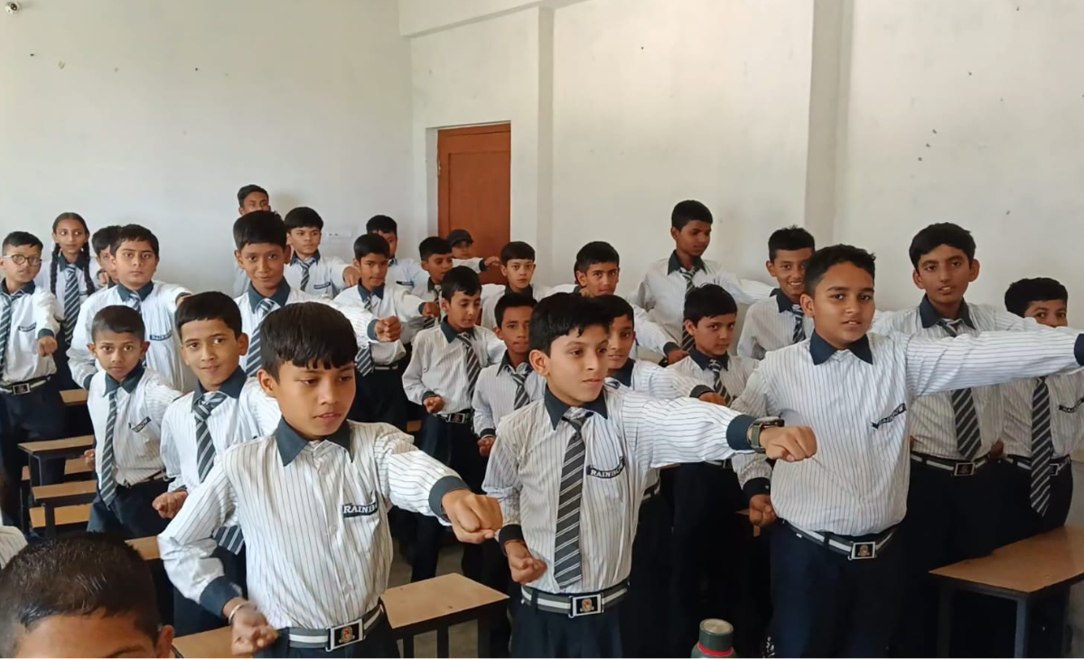 Karate Classes Begin at Rainbow English Senior Secondary School, Bhated