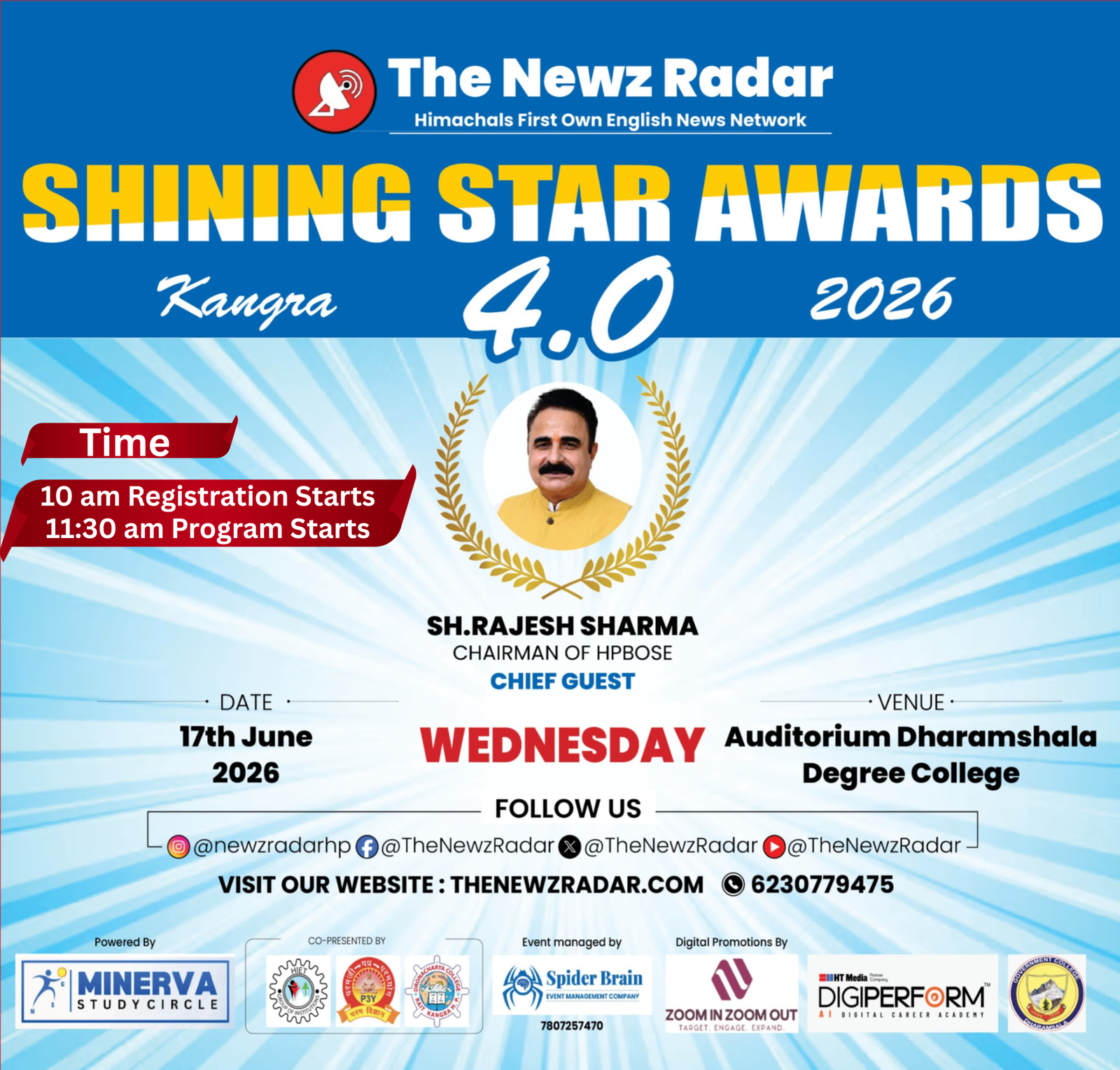 All eyes on Dharamshala as TNR Shining Star Awards 4.0 set to kick off Tomorrow
