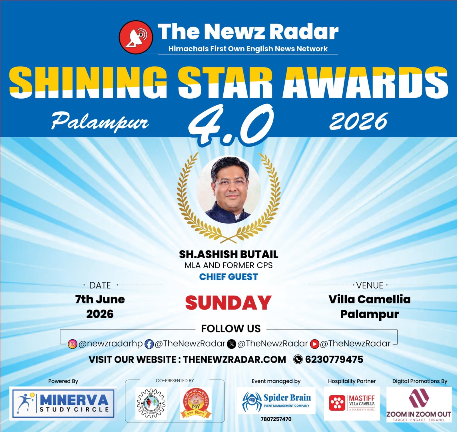 As Union Minister Nadda visits Chamba, Himachal Assembly Speaker Pathania demands special central package 8 Shining Star Awards 2026: MLA Ashish Butail to Honour Meritorious Students
