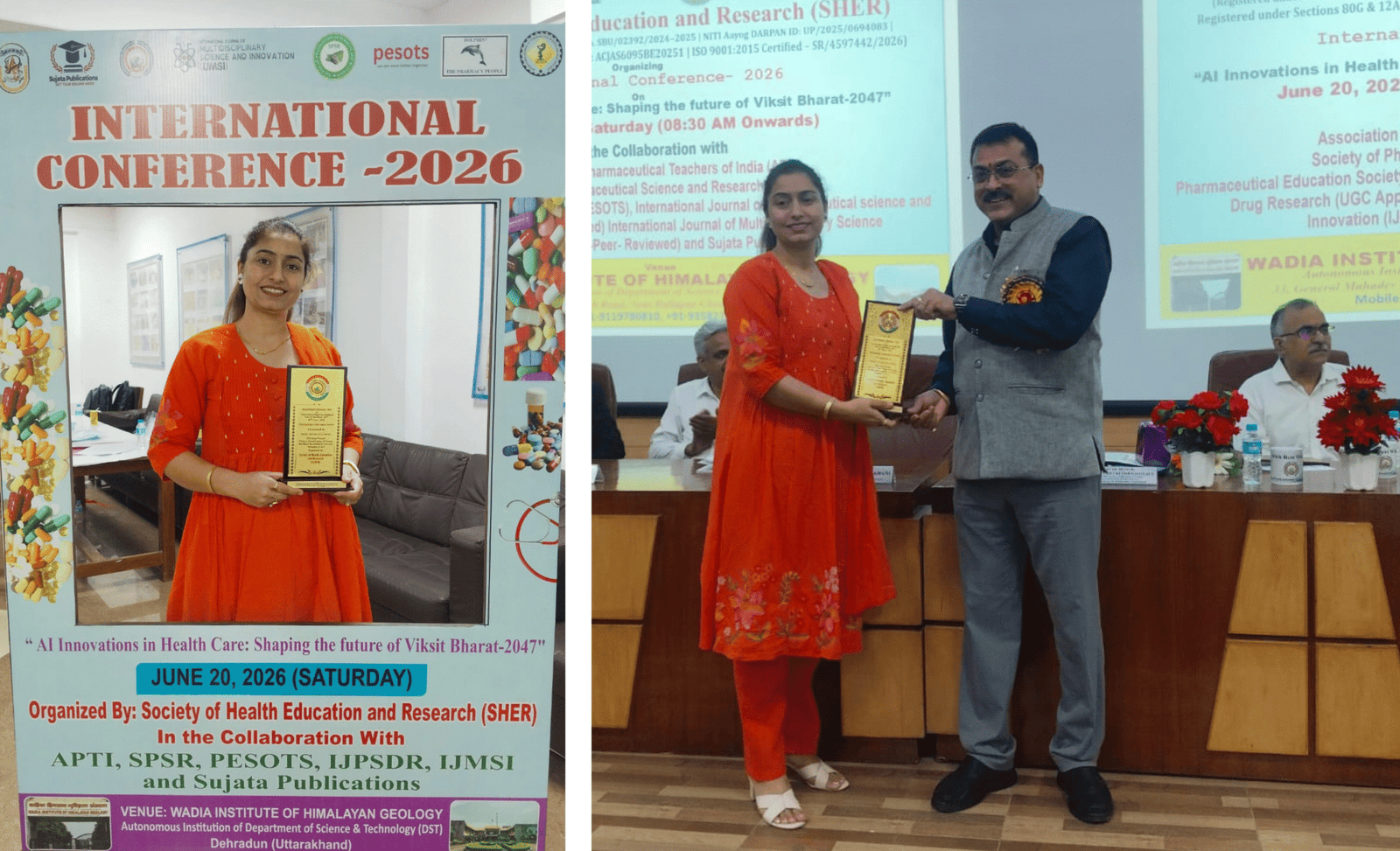 Prof. Nitika Kaushal Honoured with International Award, Bringing Pride to Himachal Pradesh and Uttarakhand