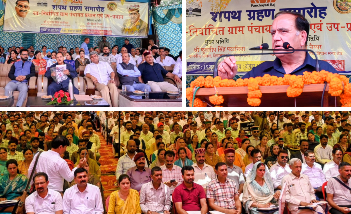 Speaker Kuldeep Singh Pathania Administers Oath to Newly Elected Panchayat Leaders Historic Ceremony Held at Chamba’s Chaugan
