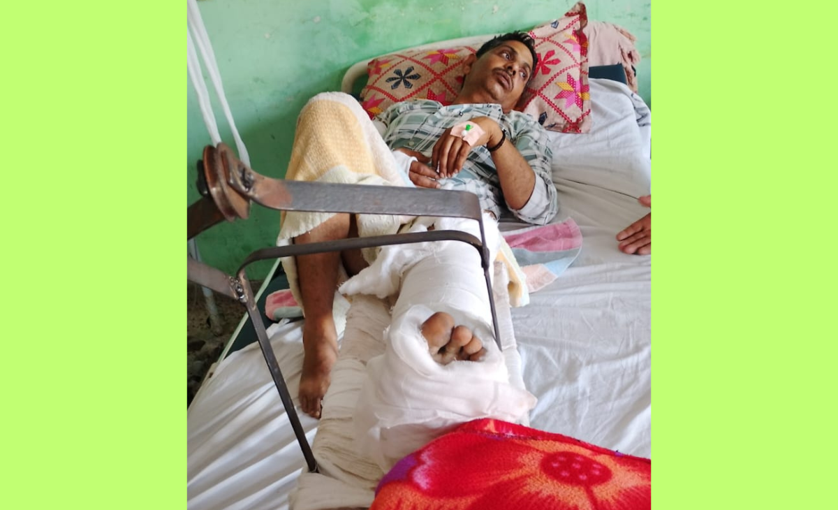 Stray Bull Attack Leaves Farmer Injured in Bhadiara Village