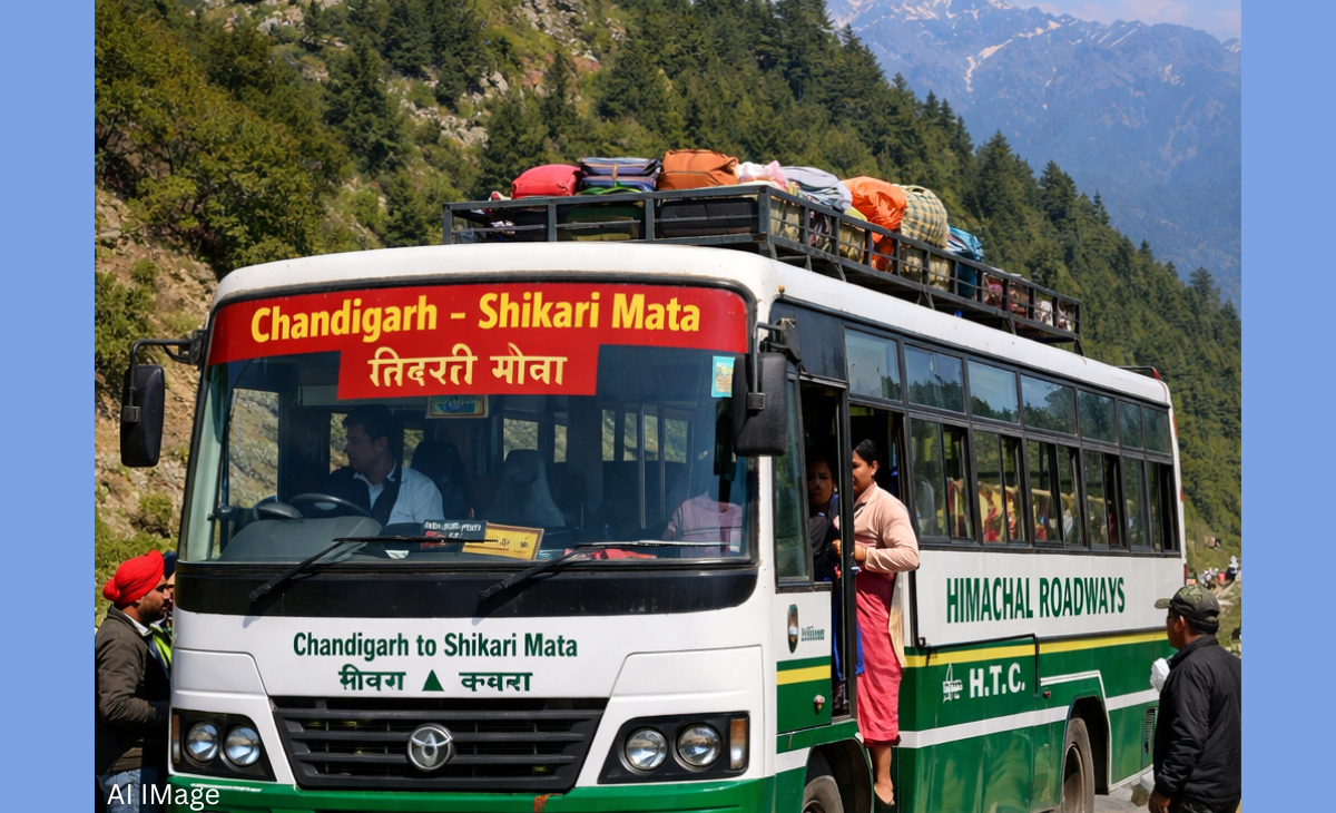 Direct Chandigarh–Shikari Mata Bus Service Resumes After a Year, Pilgrims Can Travel for ₹1,175