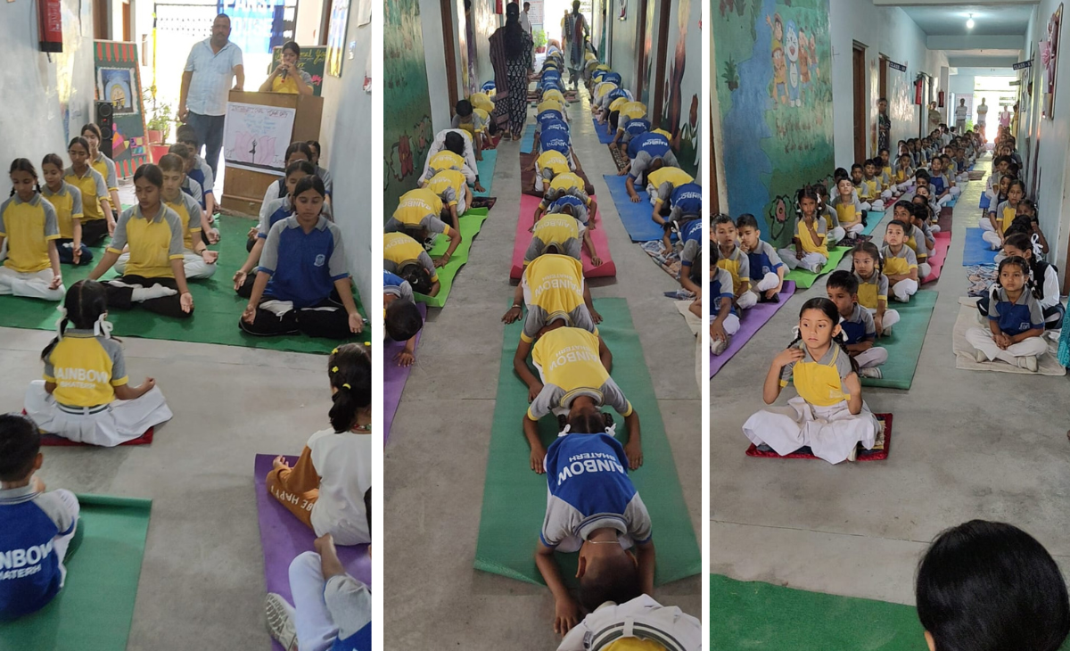 Rainbow English Senior Secondary School, Bhated Celebrates International Yoga Day with Enthusiasm