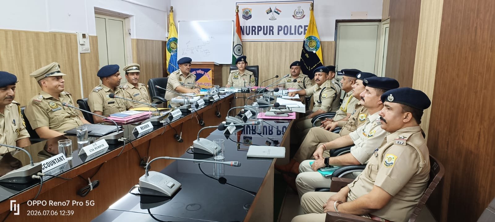 Monthly Crime Review and Welfare Meeting Held in Nurpur Police District