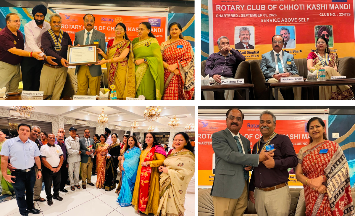 Budget 2025 a game-changer for developed India, focuses on ‘GYAN’, says Tarun Chugh in Mandi 3 Rtn. Akhilesh Bharti Installed as President, Rtn. Jaspal Singh Assumes Charge as Secretary of Rotary Club of Chhoti Kashi Mandi