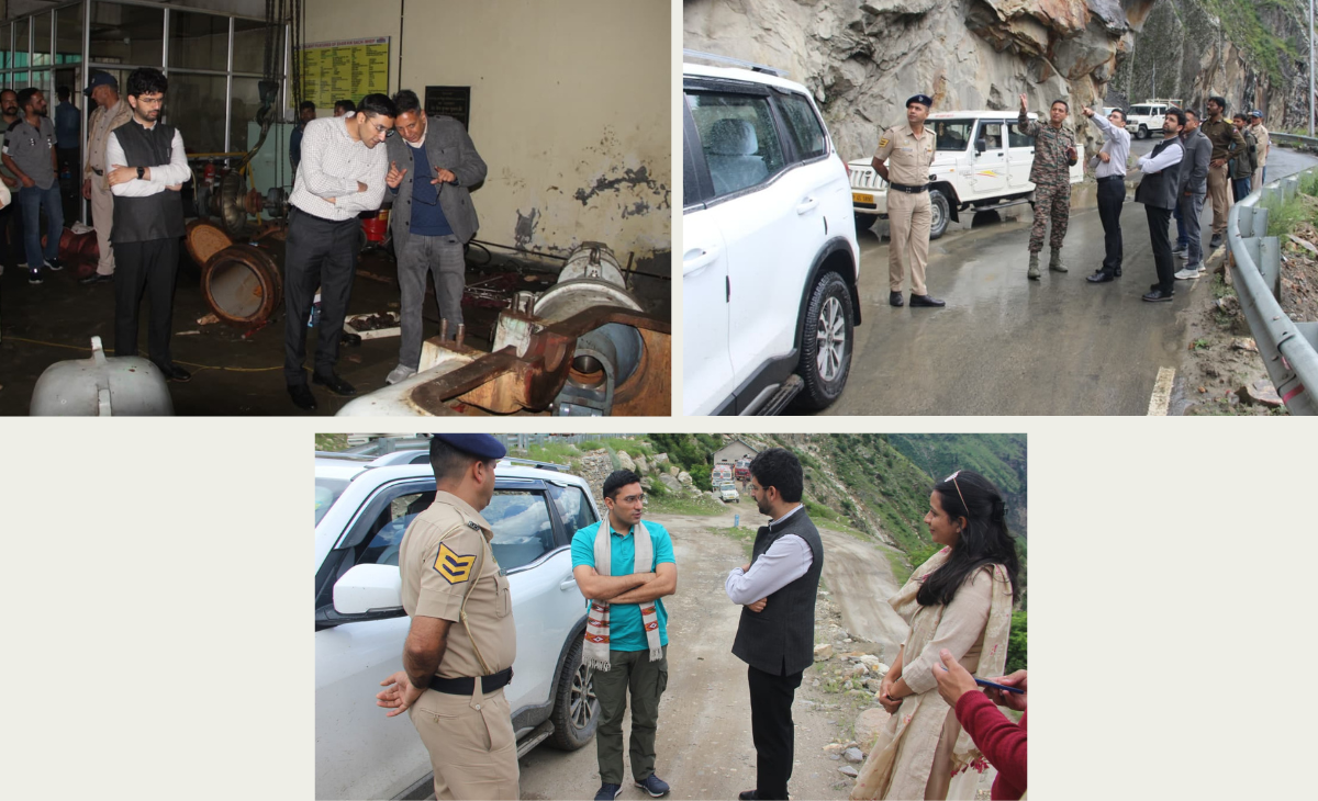 DC Mukesh Repaswal Inspects Kadhu Nullah Accident Site in Pangi