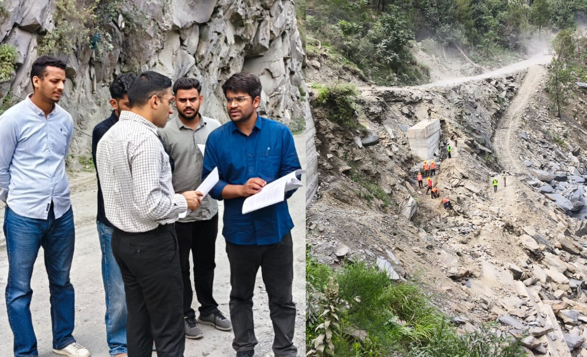 DC Mukesh Repswal Inspects NH‑154A Ahead of Shri Manimahesh Yatra Preparations