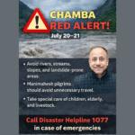 Red Alert Issued for Chamba District on July 20–21