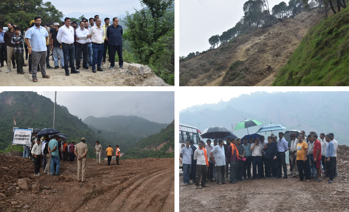 Speaker Kuldeep Singh Pathania Reviews Landslide-Hit Roads, Orders Permanent Solutions”
