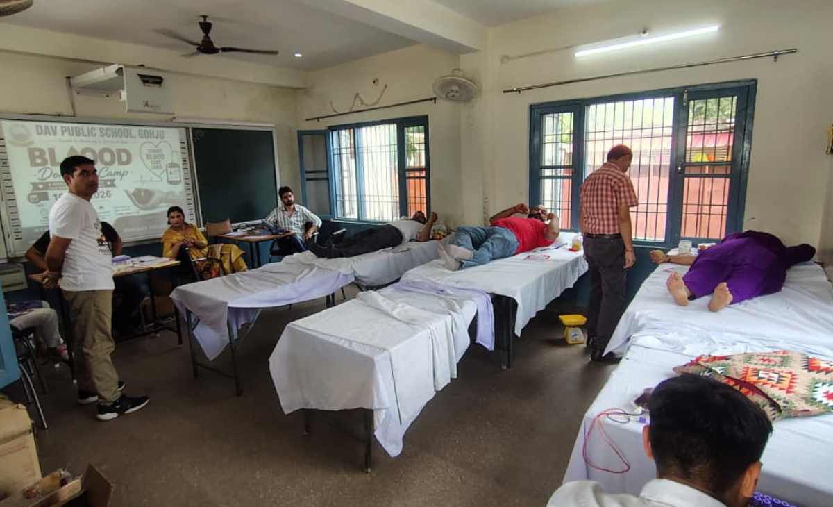 Blood Donation Camp Successfully Organised at DAV Public School, Gohju