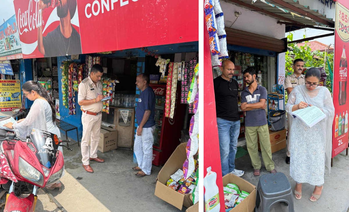 Joint Police-Health Drive in Gaggal: 12 Challans, ₹2,400 Fine for Health Rule Violations