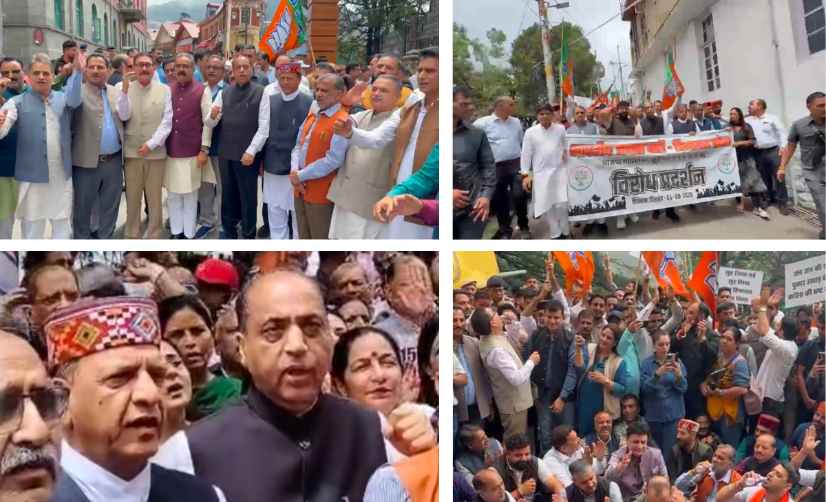 BJP Protests Against Sukhu Government in Shimla