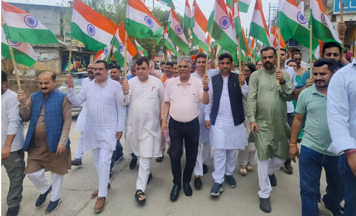 BJP Nurpur District Organizes Grand Tiranga Yatra