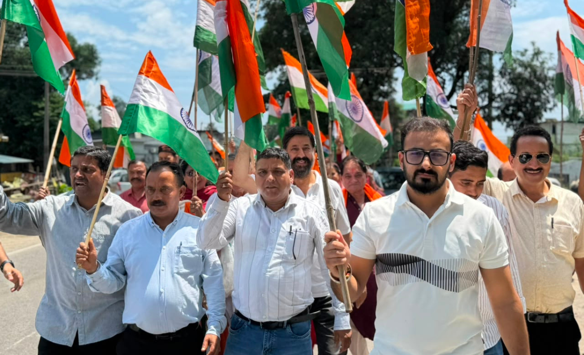 Grand Tiranga Yatra Held in Matour, Kangra