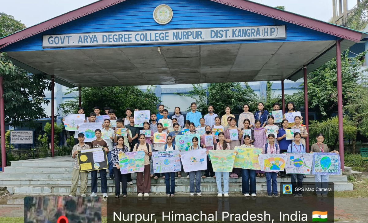 Arya College, Nurpur Celebrates Renewable Energy Day with Poster Competition