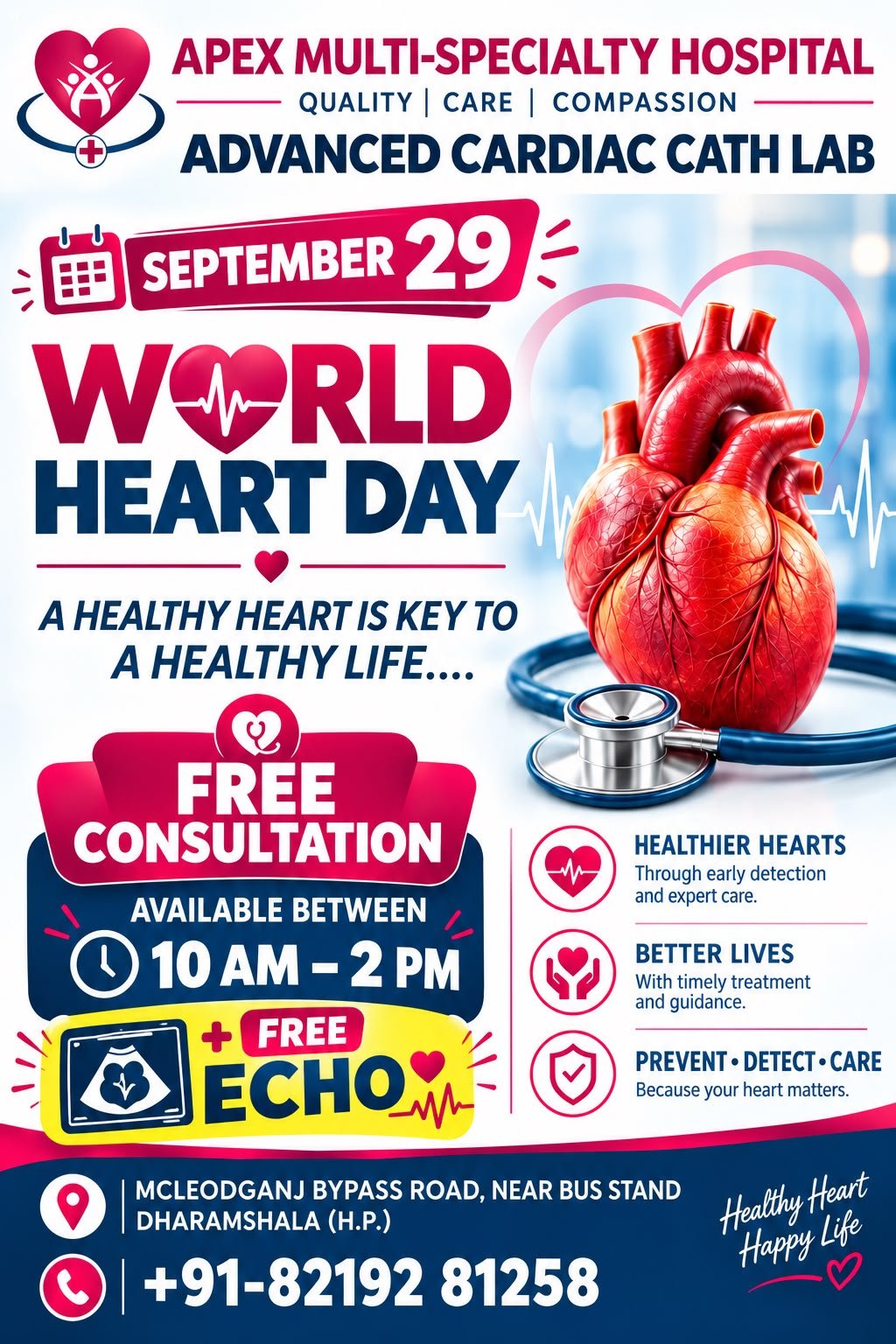 Apex Multi-Specialty Hospital to Host Free Heart Care Camp on World Heart Day