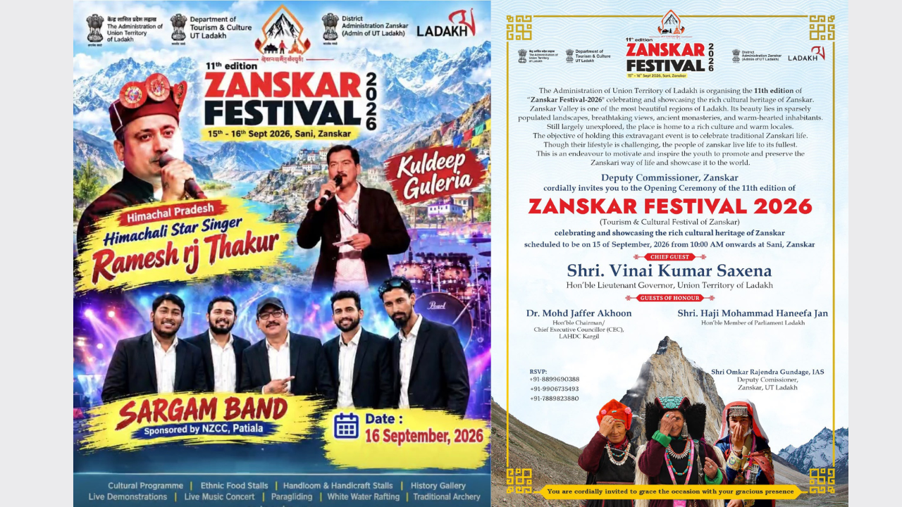Zanskar Festival 2026 opens in Sani, celebrates rich cultural heritage of Himalayan valley