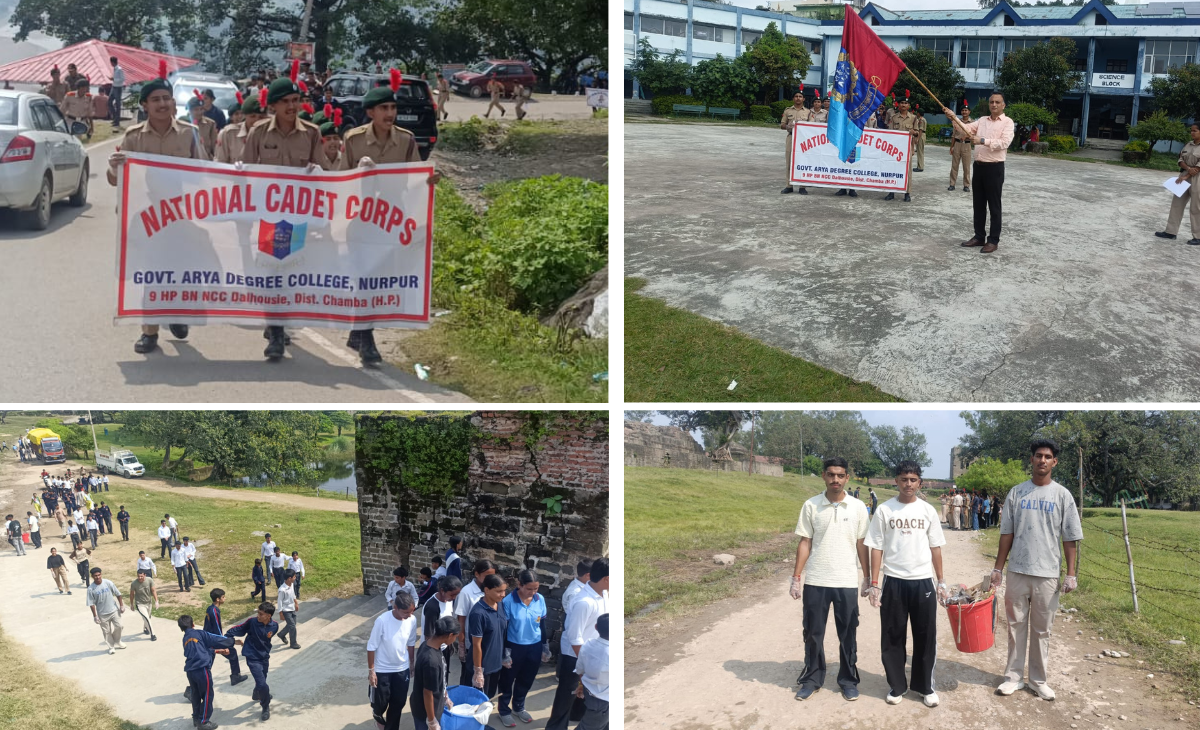NCC Cadets Organise Cleanliness Rally and Campaign at Nurpur Fort