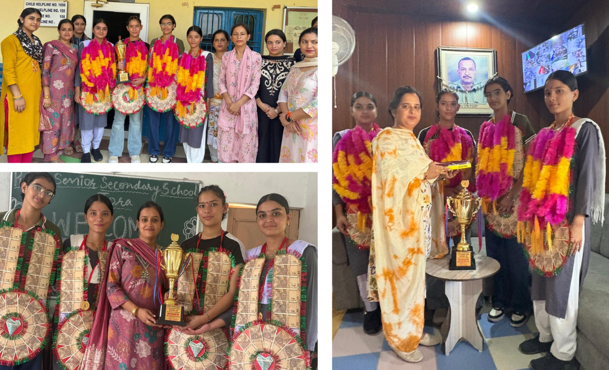 Thoda Public School Girls Clinch Badminton Trophy at Block-Level U-19 Games