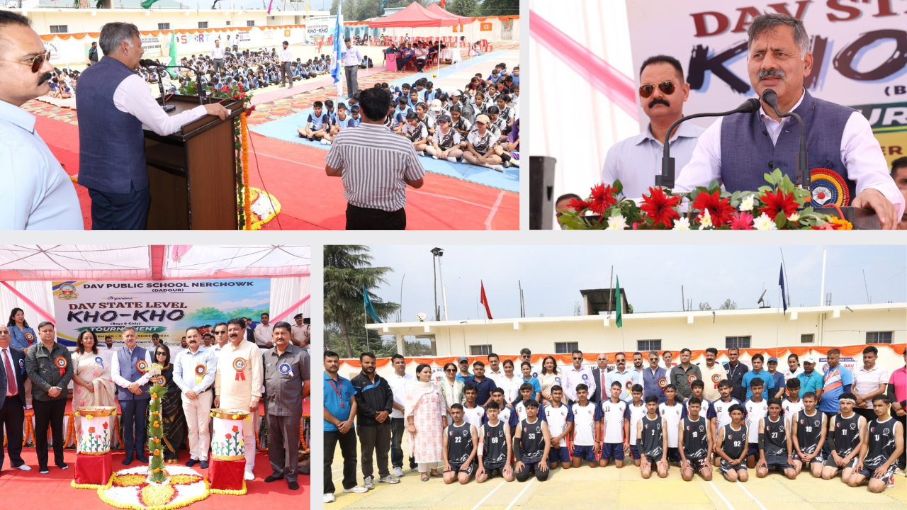 Rajesh Dharmani Inaugurates State-Level Kho-Kho Tournament at DAV Dadour