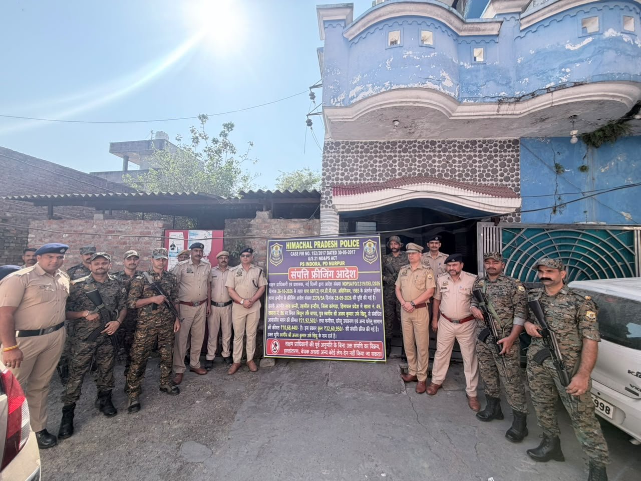 Nurpur Police Cracks Down on Drug Network, Assets Worth Over ₹1.01 Crore Frozen