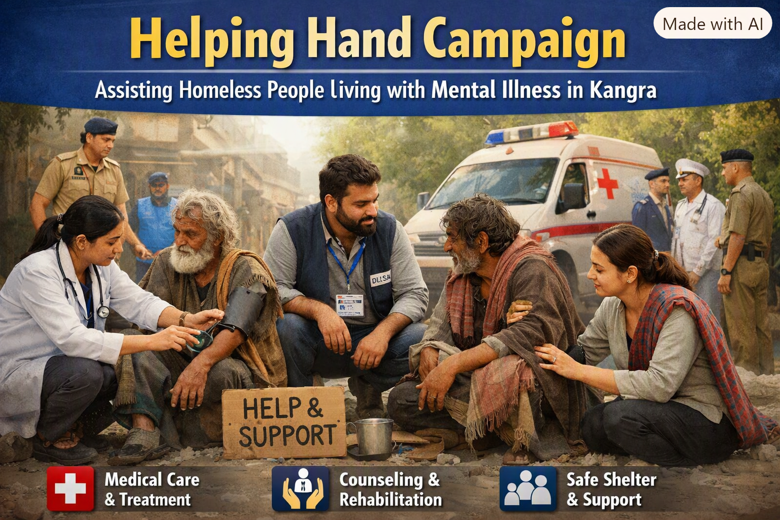 Helping Hand for Homeless People Living with Mental Illness in Kangra