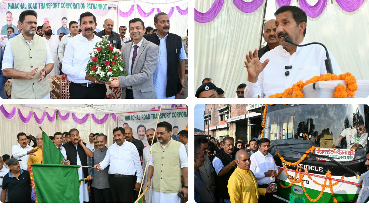 Five New Electric Buses Flagged Off for Nurpur Region by Deputy CM Mukesh Agnihotri