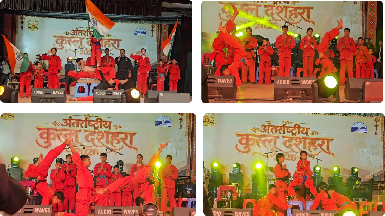 Team Black Panther Steals the Show at International Kullu Dussehra, Wins Appreciation for Martial Arts Display